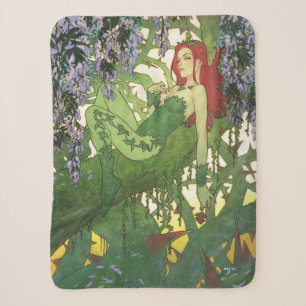 Batman Rebirth Poison Ivy Cover Illustration Sherpa Blanket