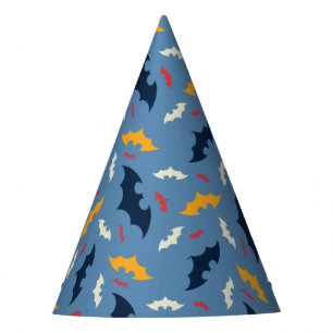 Batman   Red, Blue, and Yellow Bat Logo Pattern Party Hat