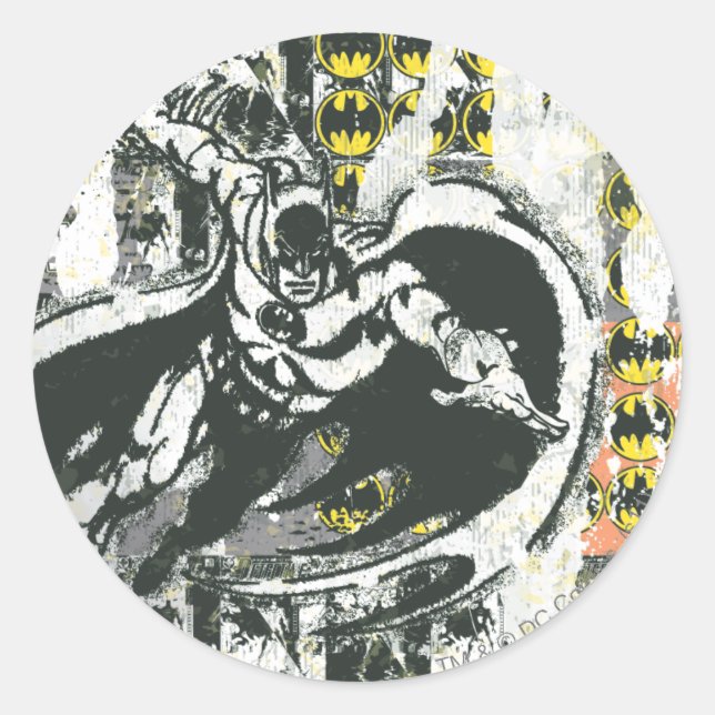 Batman - Rise Up Collage 1 Classic Round Sticker (Front)