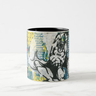 Batman - Rise Up Collage 2 Two-Tone Coffee Mug