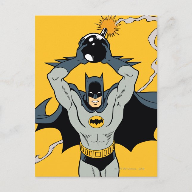 Batman Running With Bomb Postcard (Front)