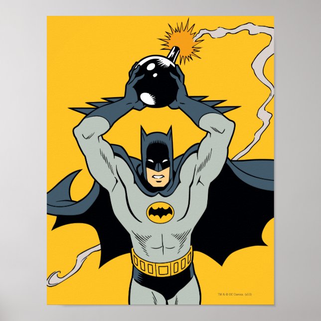 Batman Running With Bomb Poster (Front)
