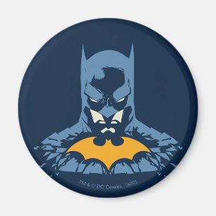 Batman Shattered Bust With Gold Logo Magnet