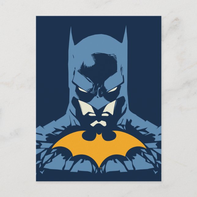 Batman Shattered Bust With Gold Logo Postcard (Front)