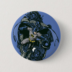 Batman Skulls/Ink Doodle 2 Inch Round Button