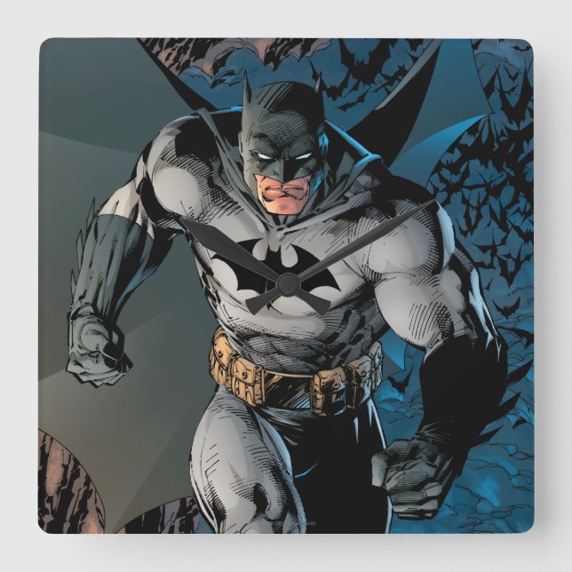 Batman Stride Square Wall Clock (Front)