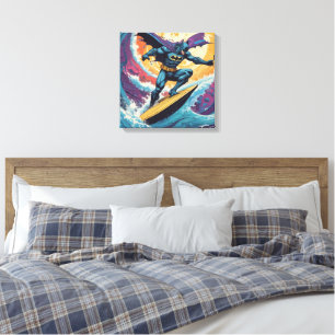 batman surfing canvas print