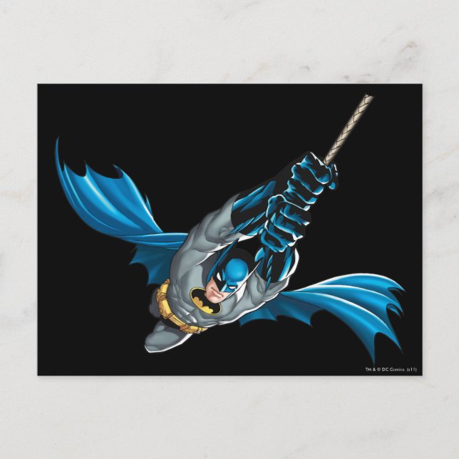 Batman Swings from Rope Postcard (Front)