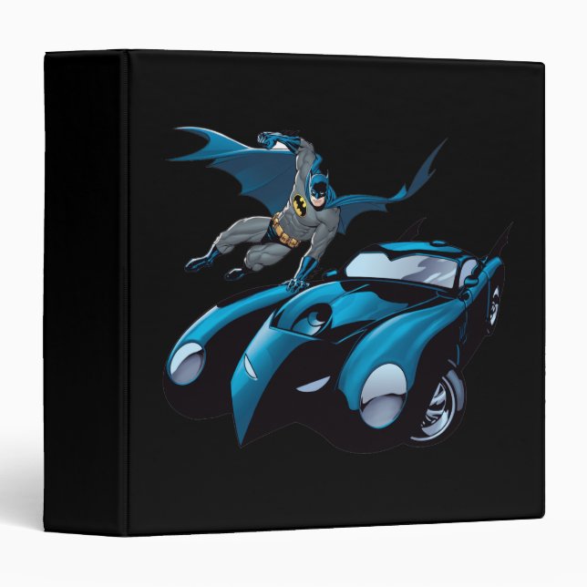 Batman swings over binder (Front/Spine)