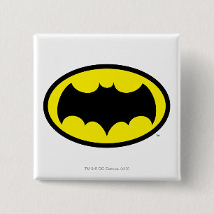 Batman Symbol 2 Inch Square Button