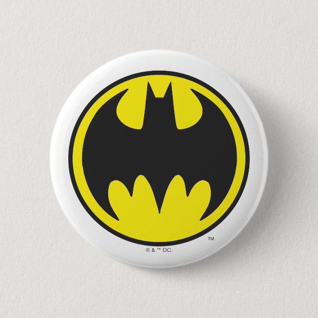 Batman Symbol | Bat Circle Logo 2 Inch Round Button (Front)