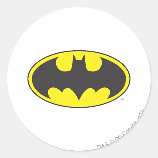 Batman Symbol | Bat Oval Logo Classic Round Sticker