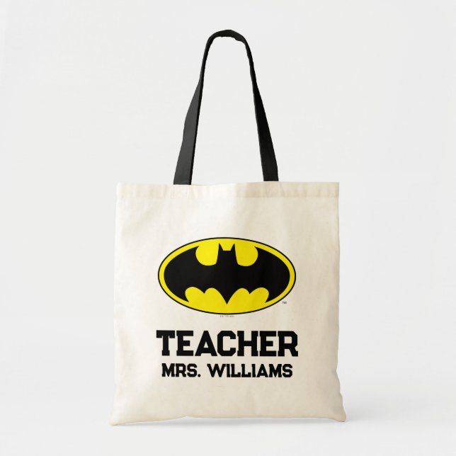 Batman Symbol | Bat Oval Logo Tote Bag (Front)