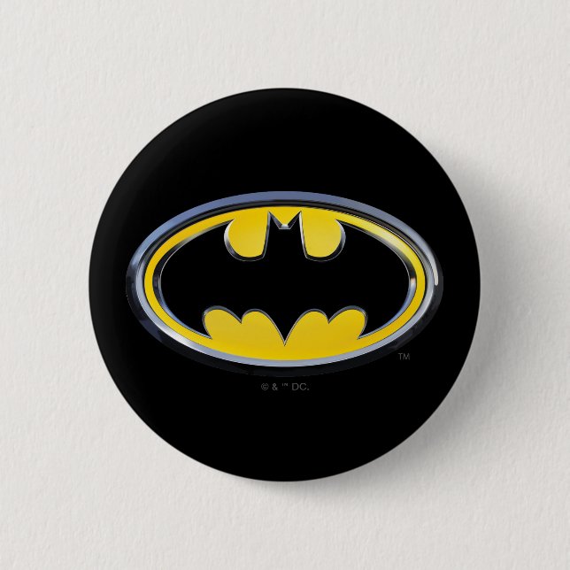 Batman Symbol | Classic Logo 2 Inch Round Button (Front)
