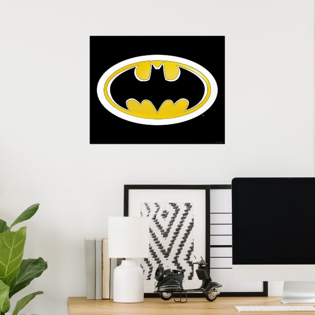 Batman Symbol | Classic Logo Foil Prints (In Situ (Desk))