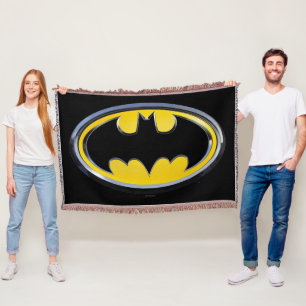 Batman Symbol   Classic Logo Throw Blanket