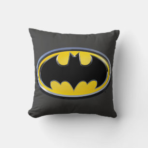 Batman Symbol   Classic Logo Throw Pillow