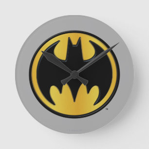 Batman Symbol   Classic Round Logo Clock