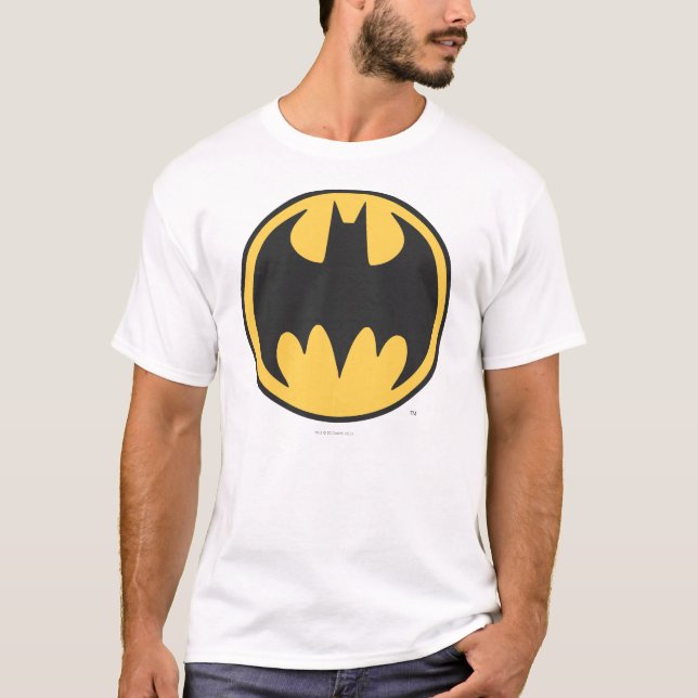 Batman Symbol | Dark Yellow Circle Logo T-Shirt (Front)
