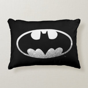 Batman Symbol   Grainy Logo Decorative Pillow