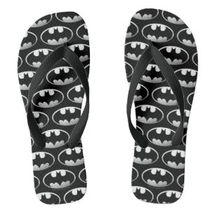 Batman Symbol Grainy Logo Flip Flops