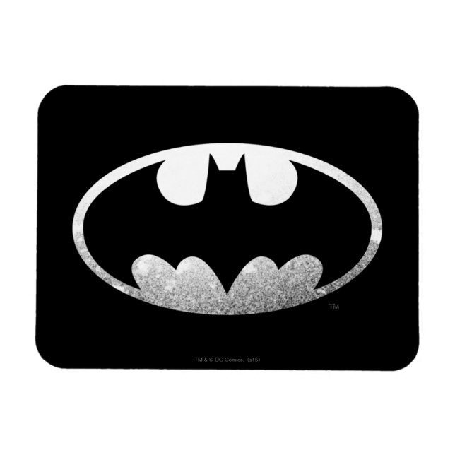 Batman Symbol | Grainy Logo Magnet (Horizontal)