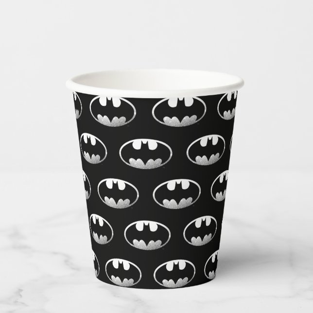 Batman Symbol | Grainy Logo Paper Cups (Front)