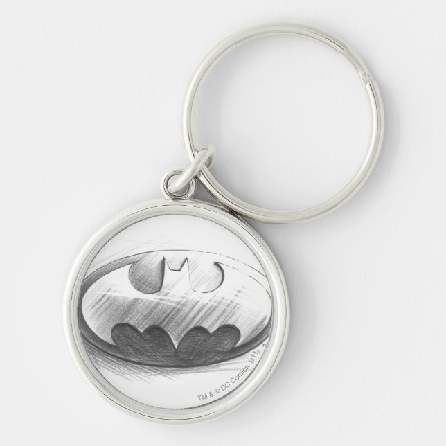 Batman Symbol | Insignia Drawing Logo Keychain (Front)