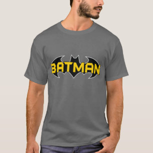 Batman Symbol Name Yellow & Black Logo T-Shirt