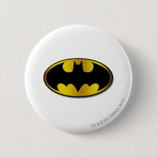 Batman Symbol   Oval Gradient Logo 2 Inch Round Button