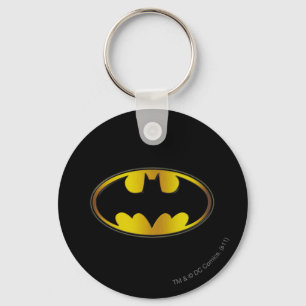 Batman Symbol   Oval Gradient Logo Keychain