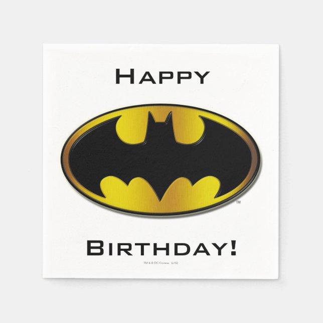 Batman Symbol | Oval Gradient Logo Napkin (Front)