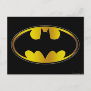 Batman Symbol Oval Gradient Logo Postcard
