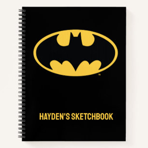 Batman Symbol Oval Logo Drawing Notebook