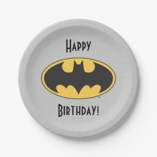 Batman Symbol   Oval Logo Paper Plate