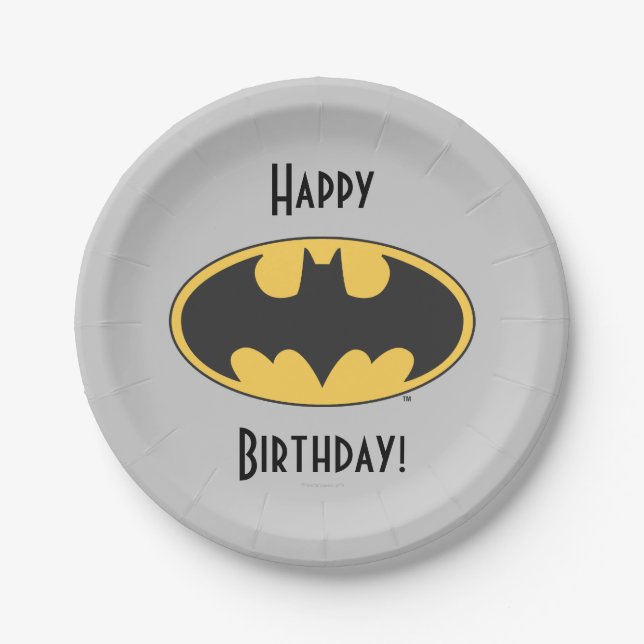 Batman Symbol | Oval Logo Paper Plate (Front)