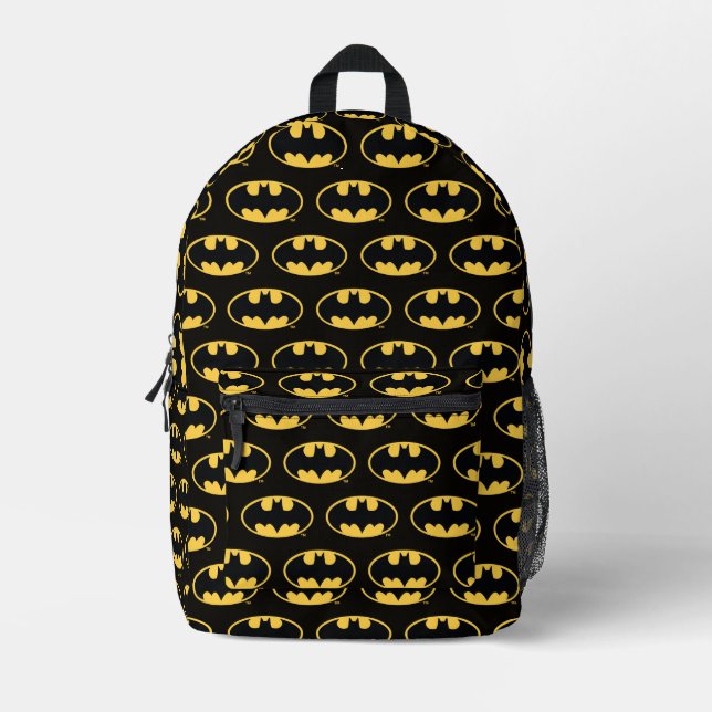 Batman Symbol | Oval Logo Printed Backpack (Front)