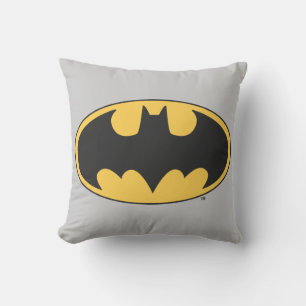Batman Symbol   Oval Logo Throw Pillow