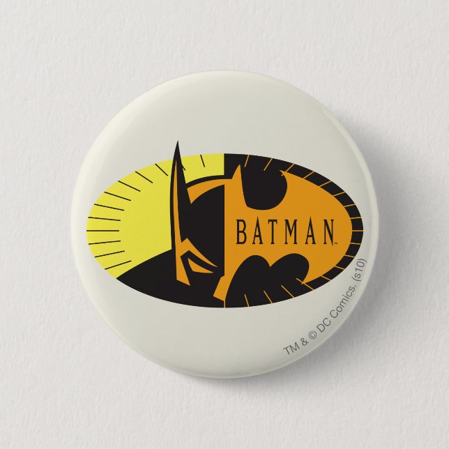 Batman Symbol | Silhouette Logo 2 Inch Round Button (Front)
