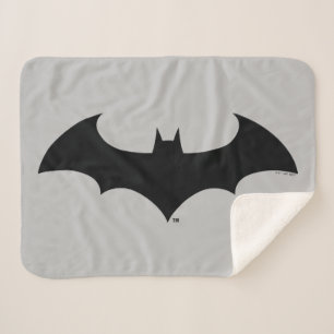 Batman Symbol Simple Bat Silhouette Logo Sherpa Blanket