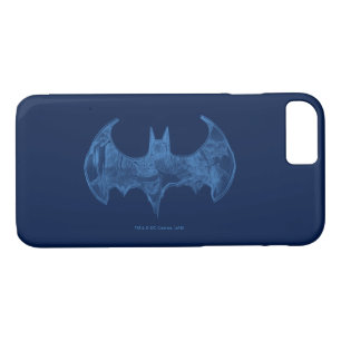Batman Symbol   Sketchbook Light Blue Logo Case-Mate iPhone Case