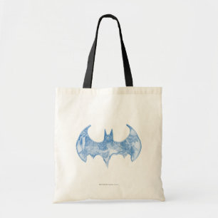 Batman Symbol   Sketchbook Light Blue Logo Tote Bag