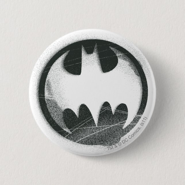 Batman Symbol | Spray Symbol Logo 2 Inch Round Button (Front)
