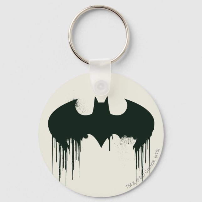 Batman Symbol | Spraypaint Logo Keychain (Front)