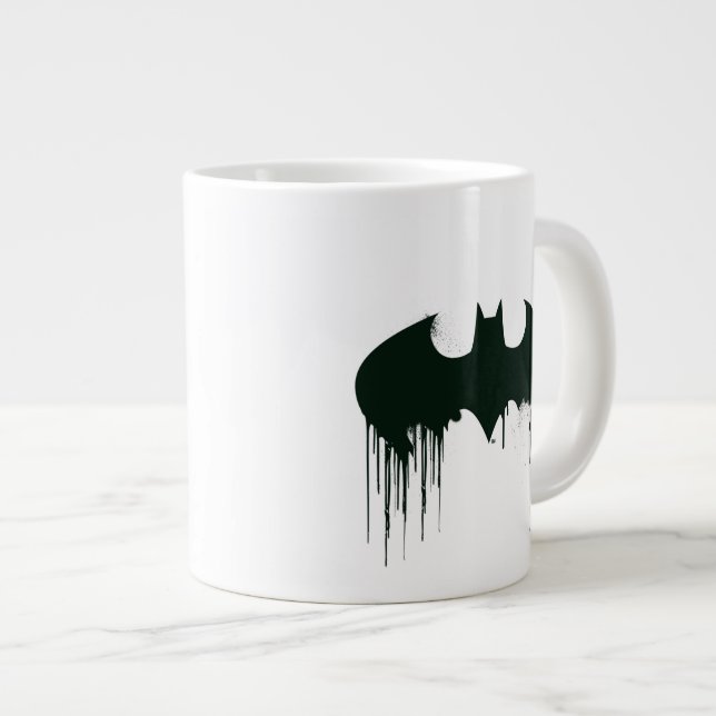 Batman Symbol | Spraypaint Logo Large Coffee Mug (Front Right)