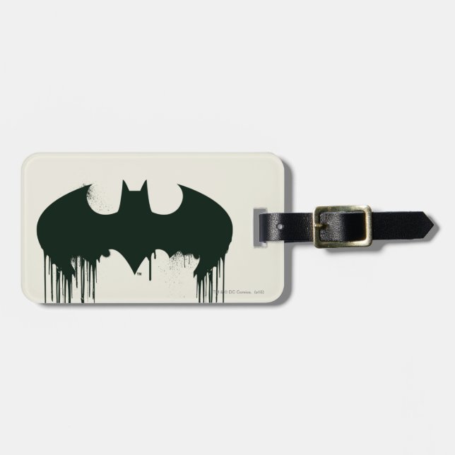 Batman Symbol | Spraypaint Logo Luggage Tag (Front Horizontal)