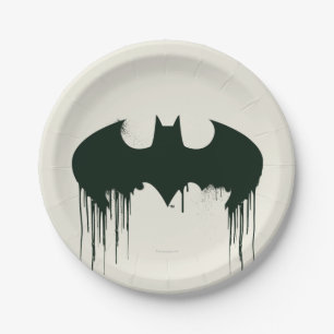 Batman Symbol   Spraypaint Logo Paper Plate