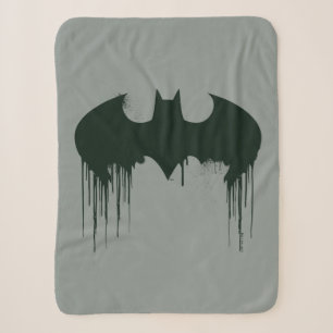 Batman Symbol   Spraypaint Logo Sherpa Blanket
