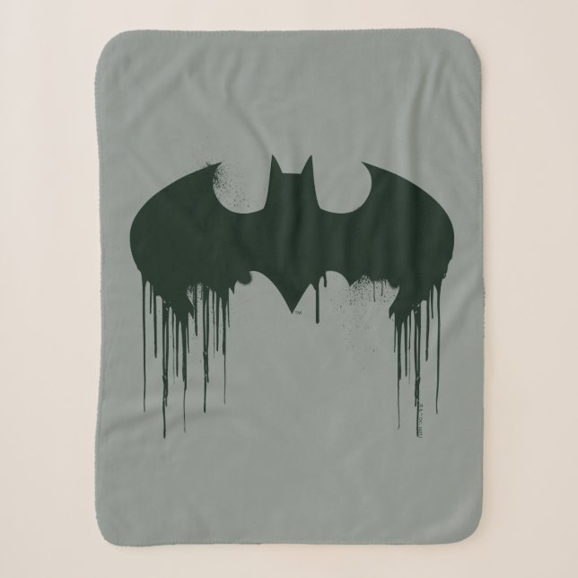 Batman Symbol | Spraypaint Logo Sherpa Blanket (Front)
