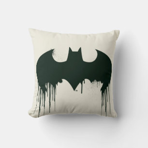 Batman Symbol   Spraypaint Logo Throw Pillow
